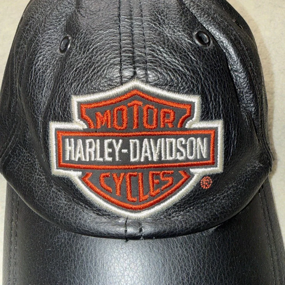 Vintage Harley Davidson Unisex Baseball Hat Cap Black Adjustable Shield Logo